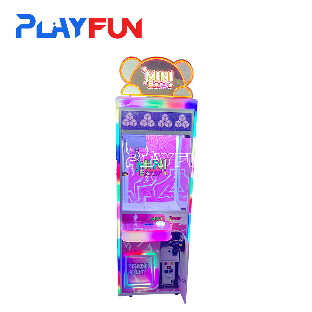 Factory Customized Coin Operated Plush Toys Claw Machine Mini Bear Pink Crane Catch Machine for Shopping Mall