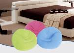 Fantastic Flocked Air Bed Inflatable Cosy Chair Light Weight Convenient