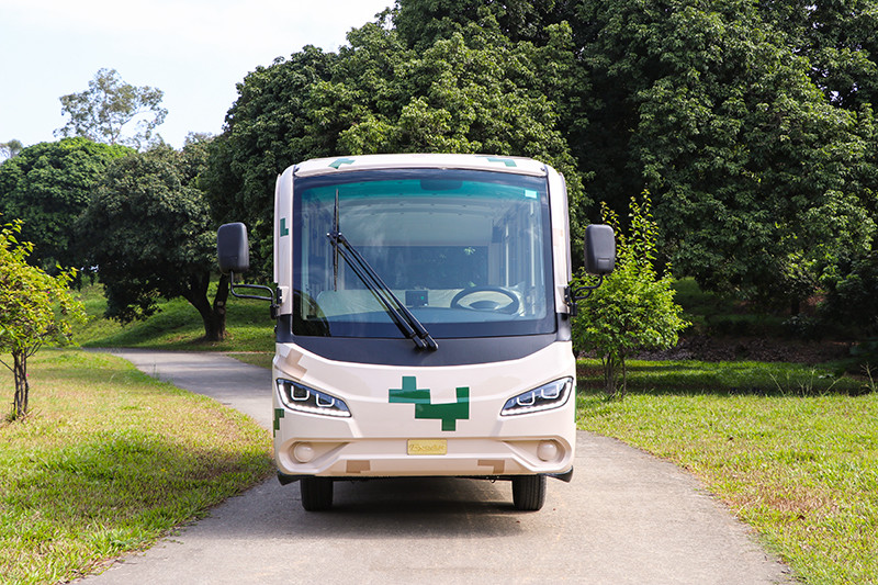 Fully Enclosed Electric Shuttle Bus SIghtseeing Bus With Trojan Battery 11 Passenger