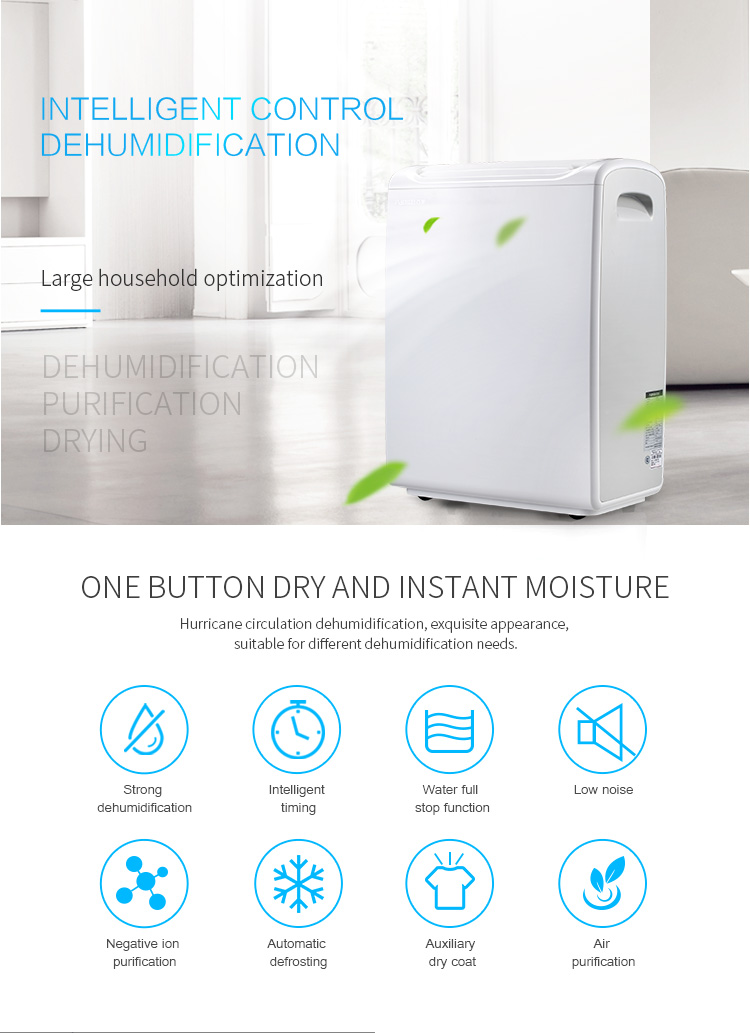 Portable 46 Pints 220V Parkoo Dehumidifier For Living Room