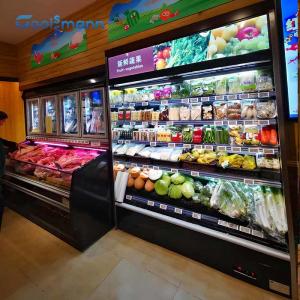 China 2 - 8 ℃ Refrigerated Open Display Chiller Beverage Case Cabinet Freezer on sale