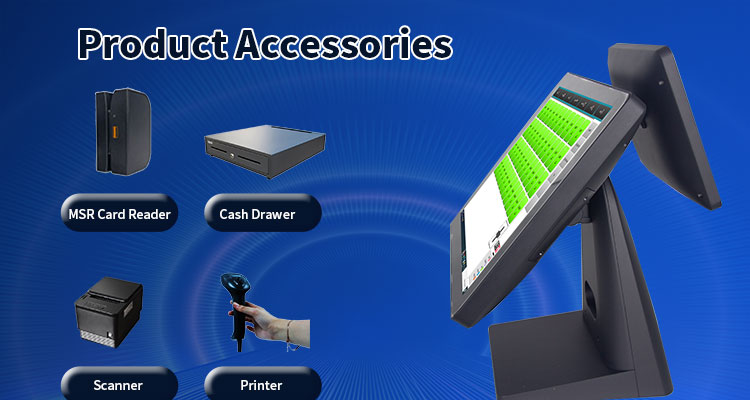 280A Retail POS System with External 58mm/80mm Thermal Printer and 15''/15.6'' Display