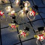 Christmas Themed Dewdrop String Light Decor 6.5FT 20LED Gift Boxes Santa Claus