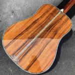 KOA wood classic acoustic guitar,Life tree Ebony Fingerboard,Abalone inlays and