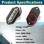 12V-24V DC Waterproof Plate Light Lamp Taillight For Truck SUV Trailer Van RV