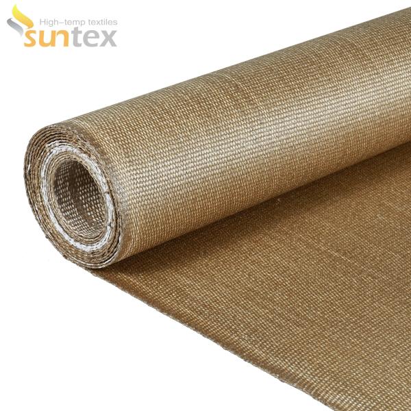 Abrasion Resistant Vermiculite Coated Fiberglass Fabric For Removable Insulation