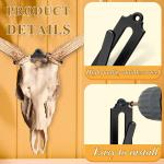 European Style Indoor Outdoor Skull Hanger Wall Mount Bracket with Black Deer
