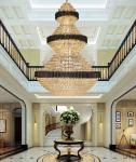 Top luxury Staircase Chandelier Lighting Large Home Decoration Crystal black