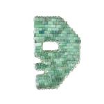 28cm Natural Cool Skin Facial Green Fluorite Jade Mask For Female
