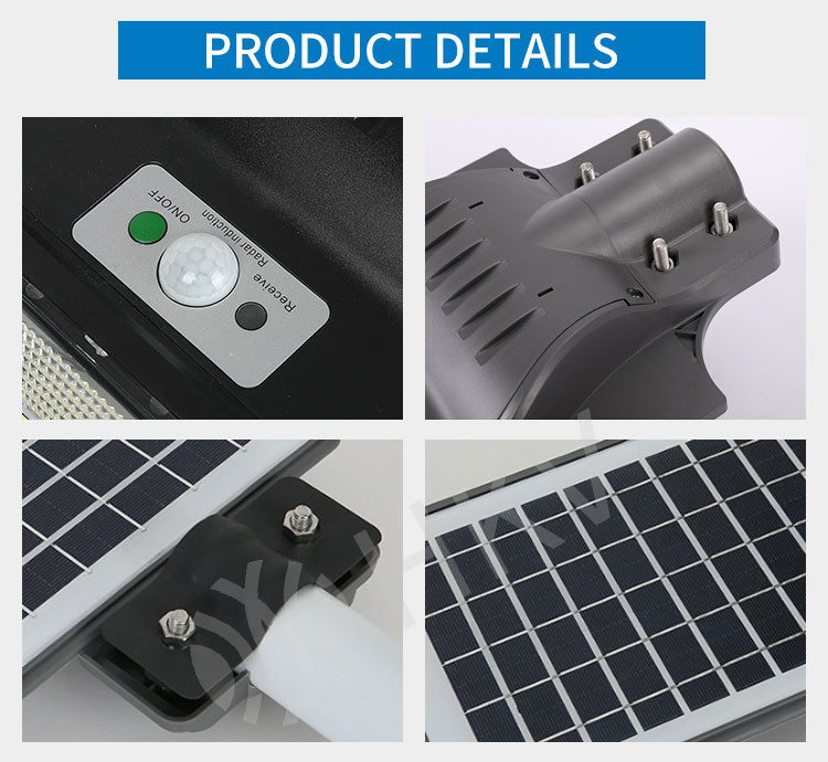 30W/60W/90W/120W All In One LED Solar Street Light Outdoor Super Bright Sensor Waterproof