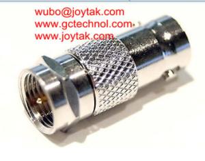 Wholesale BNC Female To F Male Coaxial Adapter impedance 75ohm BNC Coaxial Adaptor all brass nickel plated CCTV coax Connector from china suppliers