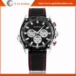 CURREN 8146 Black White Classic Watch Man Business Watch Silicone Strap Quartz