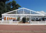 Clear Cover Fabric Large Wedding Catering Tent With Round Tables , Chairs