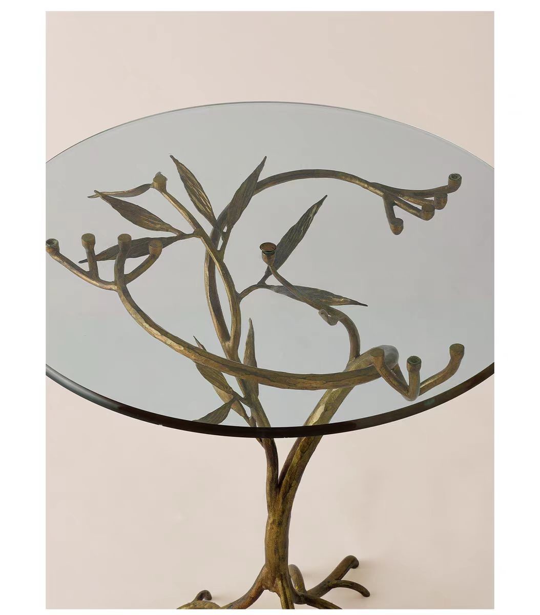 Luxury Ironwork Frame Clear Tempered Class Top Hotel Coffee Table