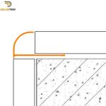Polish Gold Bullnosed Aluminium Tile Trim Wall Corner Accessories
