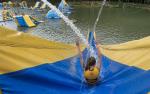 Logo Printing Customized Inflatable Water Sport / Aquapark For Lake PVC
