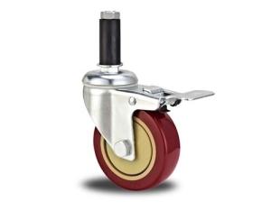 Wholesale Screw PU Caster with Brake from china suppliers