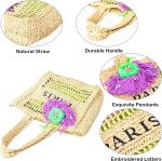 Herald Straw Mesh Beach Tote Bag for Women, Large Summer Lightweight Foldable