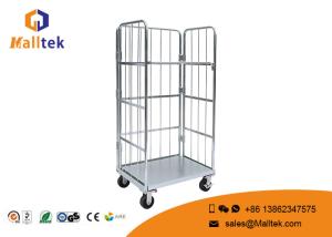 Wholesale Warehouse Zinc Plated Logistics Trolley Foldable Wire Mesh Carry Trolley Cart from china suppliers