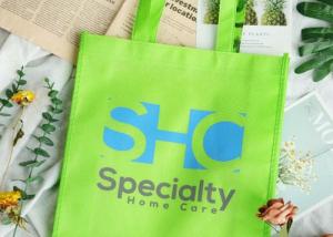 Wholesale Natural Non Woven Tote Bags 30*40*10cm With Two Color Letter Silk Printing from china suppliers