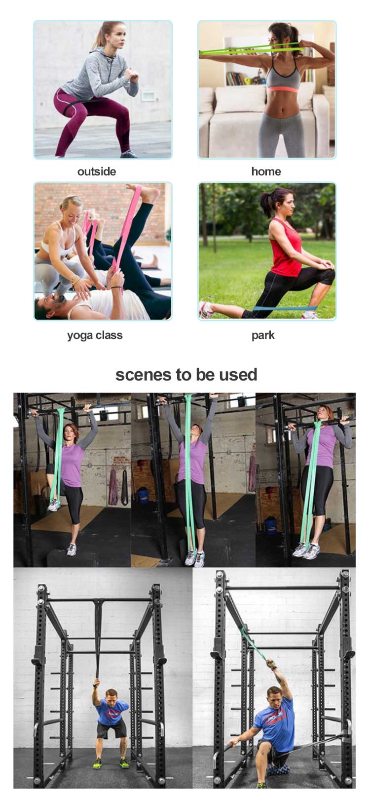 Zhihui 10 Pound Tpe Resistance Loop Exercise Band Short Loop