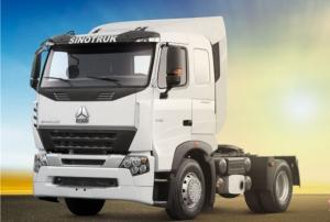 Wholesale A7 Low Bed Semi Trailer Trucks , 4x2 Automatic Semi Truck 420HP from china suppliers