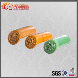 Wholesale Traditional Chinese ceramic roof tiles yellow color for temple restoration from china suppliers