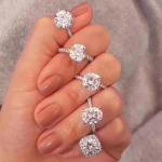 Wedding Anniversaries 925 Sterling Silver Rings Set 6.39G AAA Cubic Zriconia