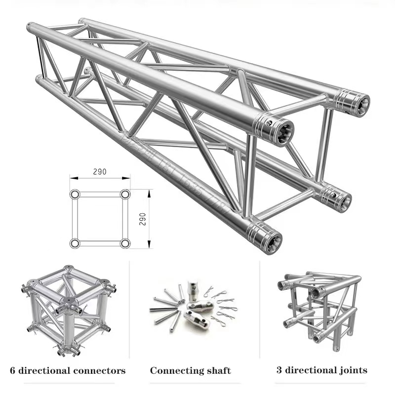 6082-T6 Aluminum Stage Truss Lighting 400x400m With Truss Clamp
