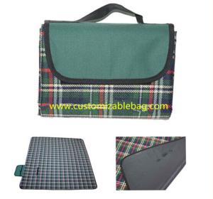 Wholesale Tartan Outdoor Folding Picnic Mat , OEM Foldable Picnic Mat Rectangular Shape from china suppliers