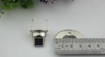 Guangzhou bag oval shape hardware zinc alloy silver color metal twist turn lock