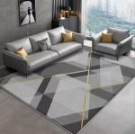 Geometric Special Style Living Room Floor Carpet Polyester Fiber Material