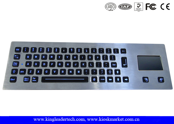 Illuminated industrial pc keyboard with integrated Touchpad , ruggedized keyboard