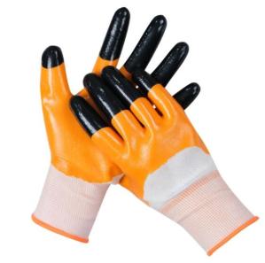Wholesale 23cm-26cm Nitrile Dipped Work Gloves Cold Weather Work Gloves Double Dipping from china suppliers