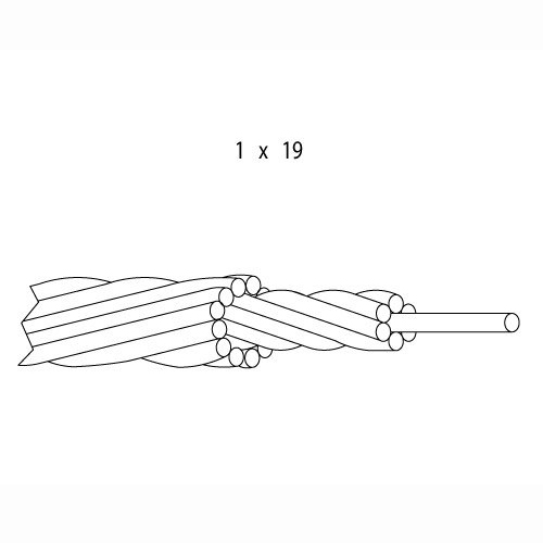 Non-Alloy 1x19 Galvanized Steel Wire Rope 1/16 Galvanized Aircraft Cable 100FT Tolerance Other