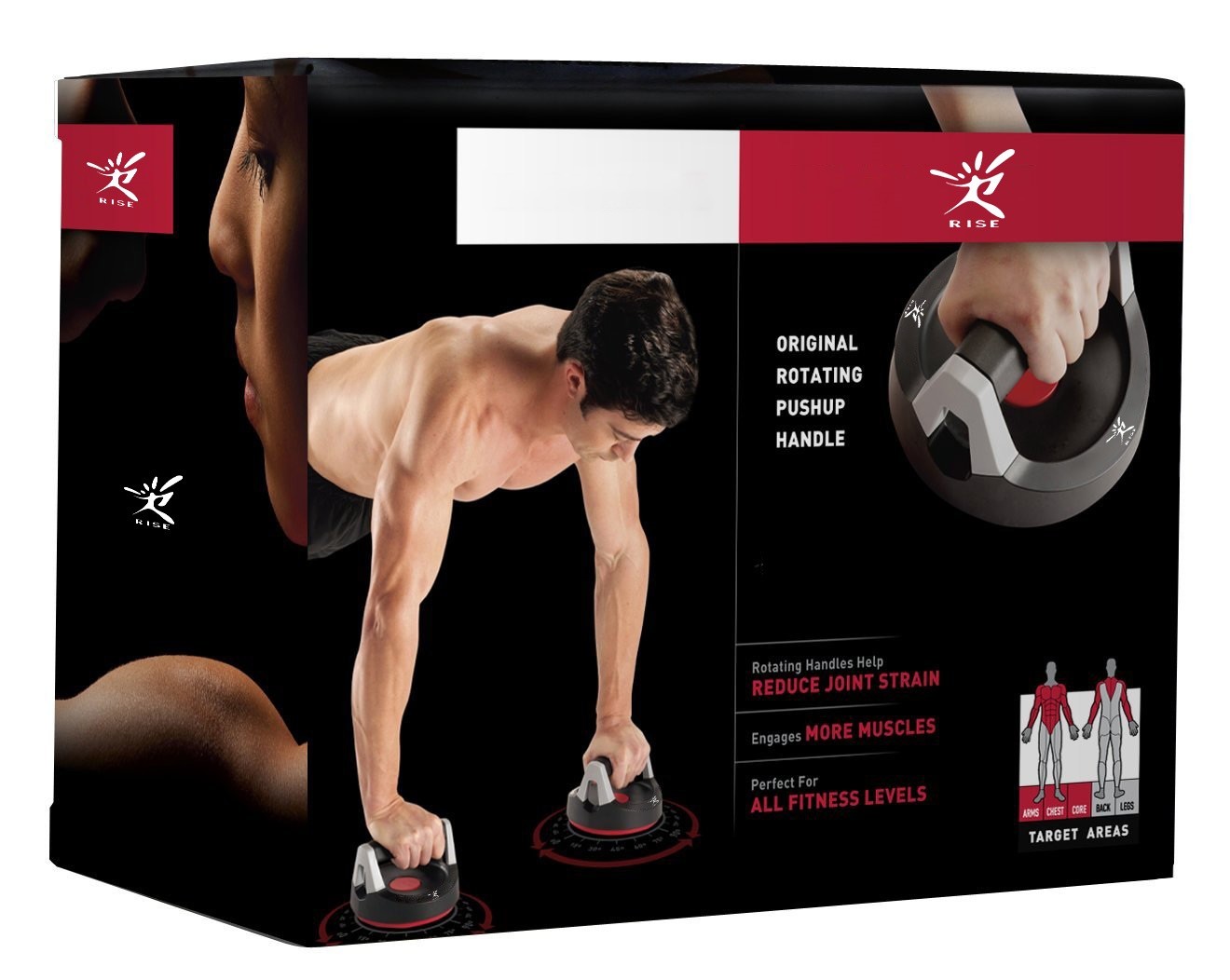 Custom Logo Pp And Rubber Push Up Bar Rotating Push Up Handles