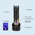 Cordless IPX7 Waterproof Hair Trimmer Clippers Body Use 110-240V