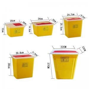 China Medical Plastic Medical Waste Bin Medical Container Biohazard Needles Disposable 1L Sharps Container on sale