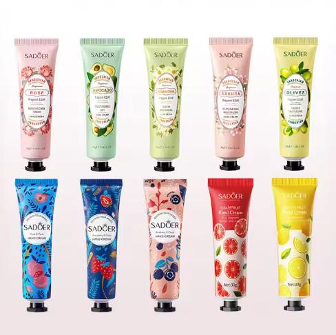 Portable Natural Fruits Plant Ingredients Hand Cream Whitening Moisturizing Hand