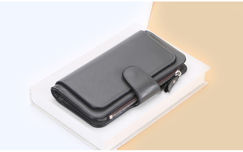 Long Designer Wallets for Women Custom Logo 2023 Luxury Minimalist PU Leather RFID