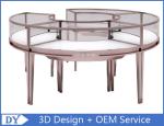 Stainless Steel Frame Jewellery Shop Display Counters , Jewellery Showroom