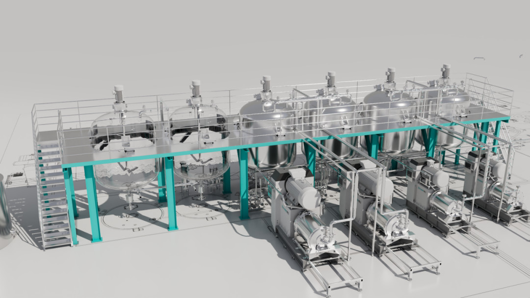 Double Jacketed Stainless Steel Mixing Tank With Agitation Scraper Discharge For Shampoo Production