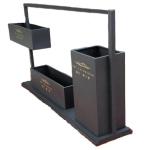 Flower pot shelf steel three layer stand for planter