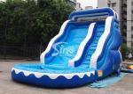 17' ocean wavy commercial kids inflatable water slide with pool made of lead