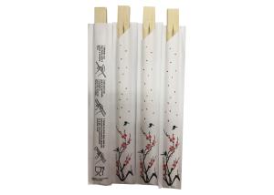 Wholesale Disposable Paper Sleeve Twins Bamboo Chopsticks For Restaurants from china suppliers
