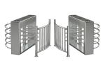 SUS304 DC24V 450mm Arm Waist High Turnstile Metal Wings LED Indicator