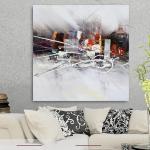 Waterproof Home Interior Modern Abstract Wall Art Canvas Handmade With Texture