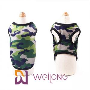 Wholesale Camo Dog Shirt Pet Clothing Sleeveless Plain T Shirt Colorful Breathable Mesh from china suppliers