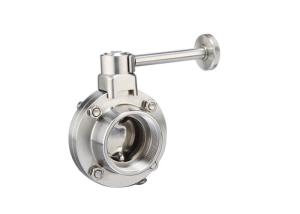 Wholesale SS304 / 316L Male Threaded Butterfly Valve SMS Sanitary Plastic Multi - Position Handle from china suppliers