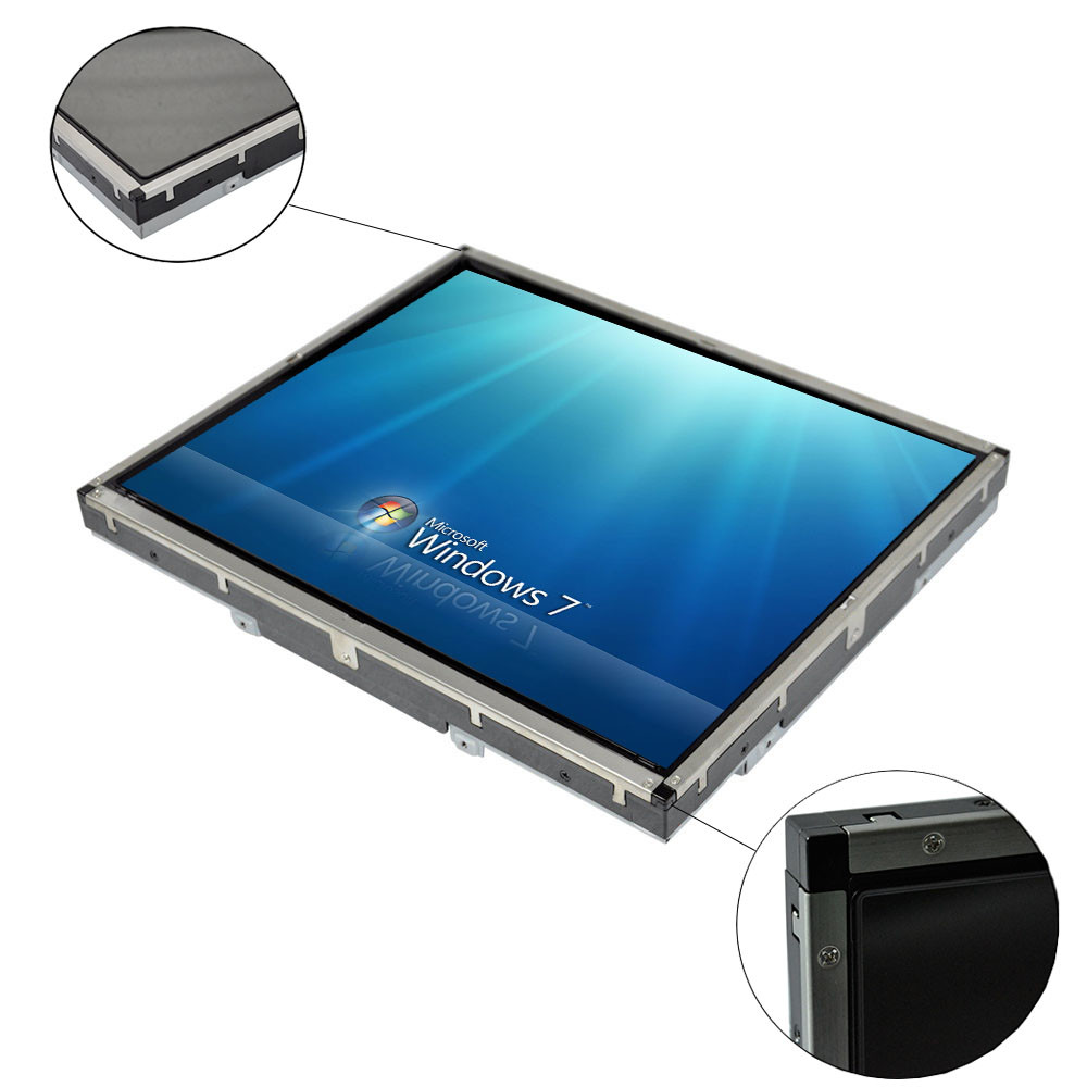 Aluminum Dustproof Industrial Open Frame LCD Monitor 19 Inch DC 12V Power